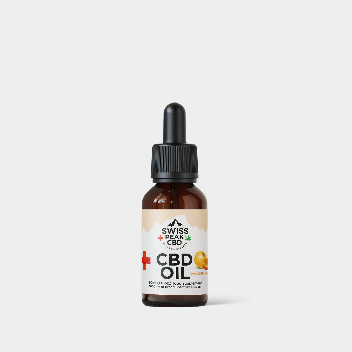 CBD TINCTURE 30ml – ORANGE (500mg - 1000mg) - SwissPeakCBD